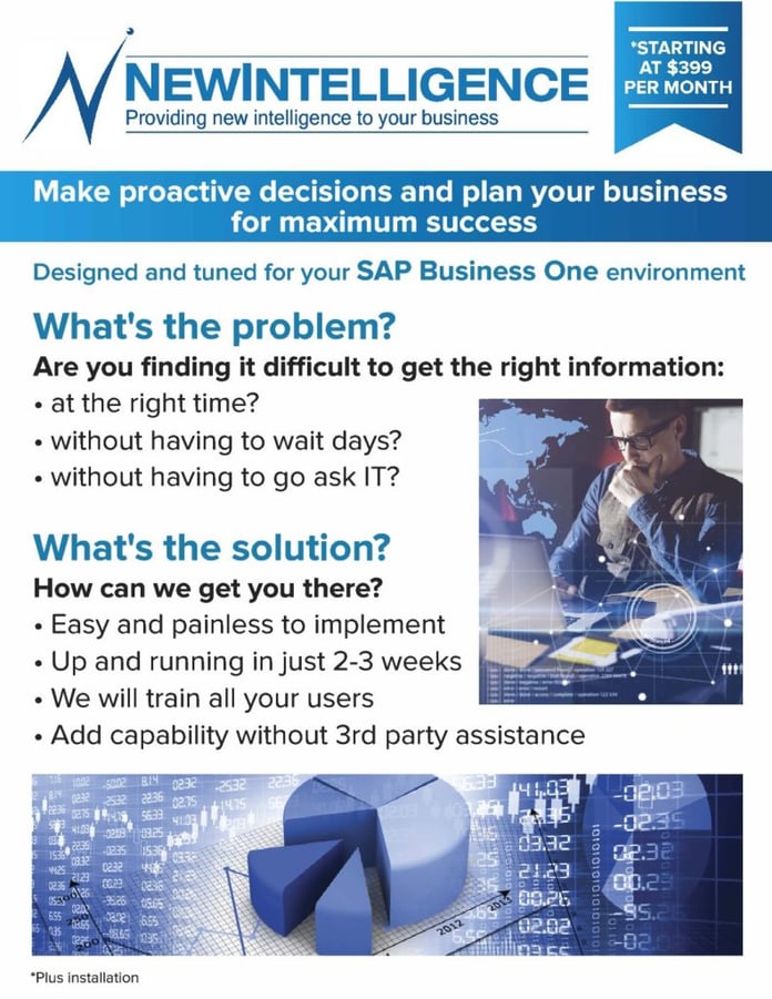 NewIntelligence Quick Start Solution for SAP Business One